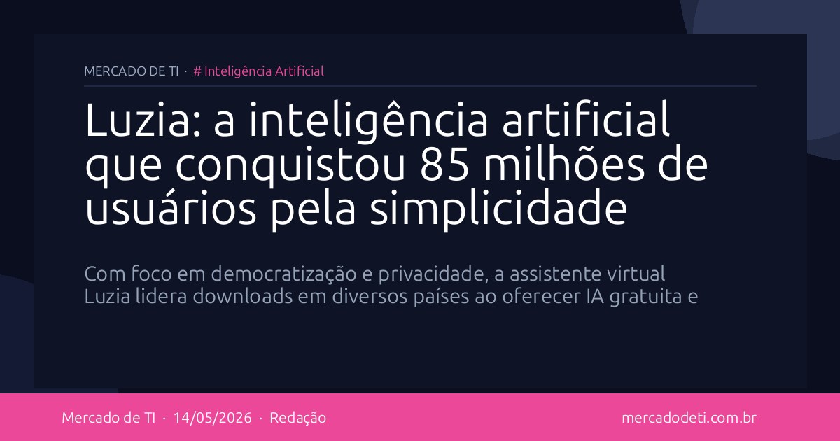 Interface do aplicativo de inteligência artificial Luzia em um smartphone.