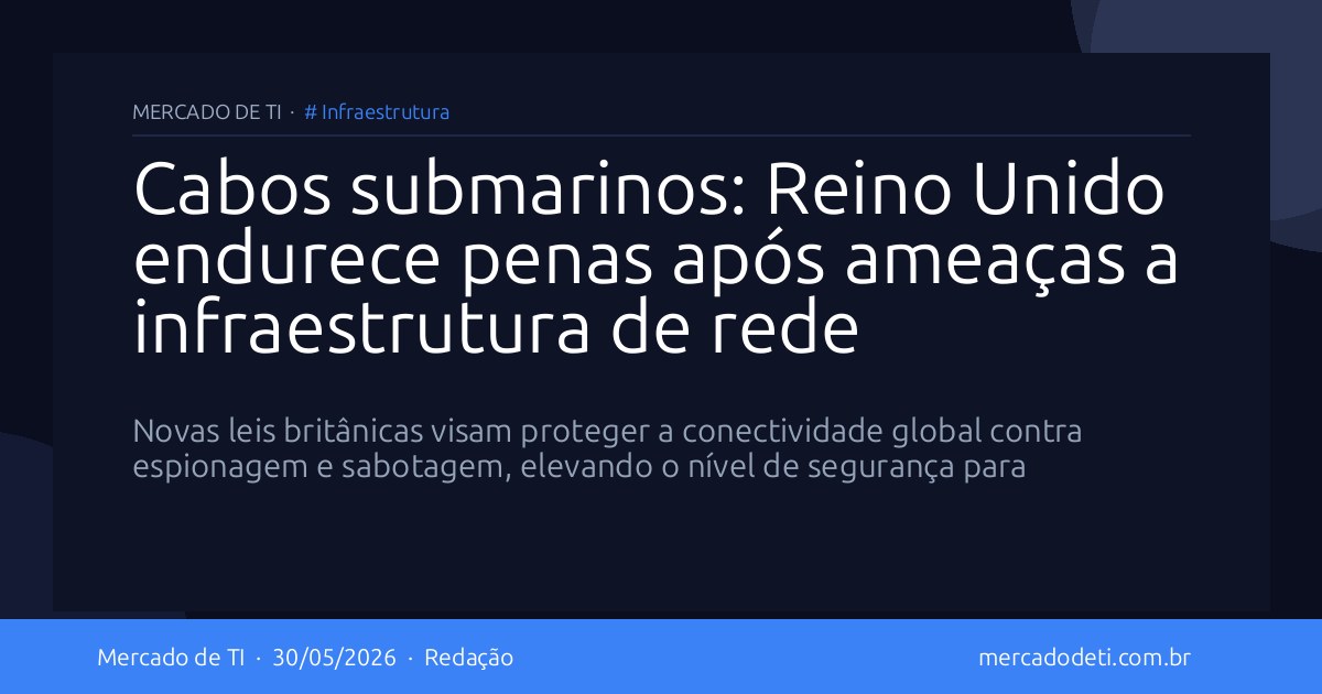 Navio especializado em reparo de cabos submarinos de fibra óptica no oceano.