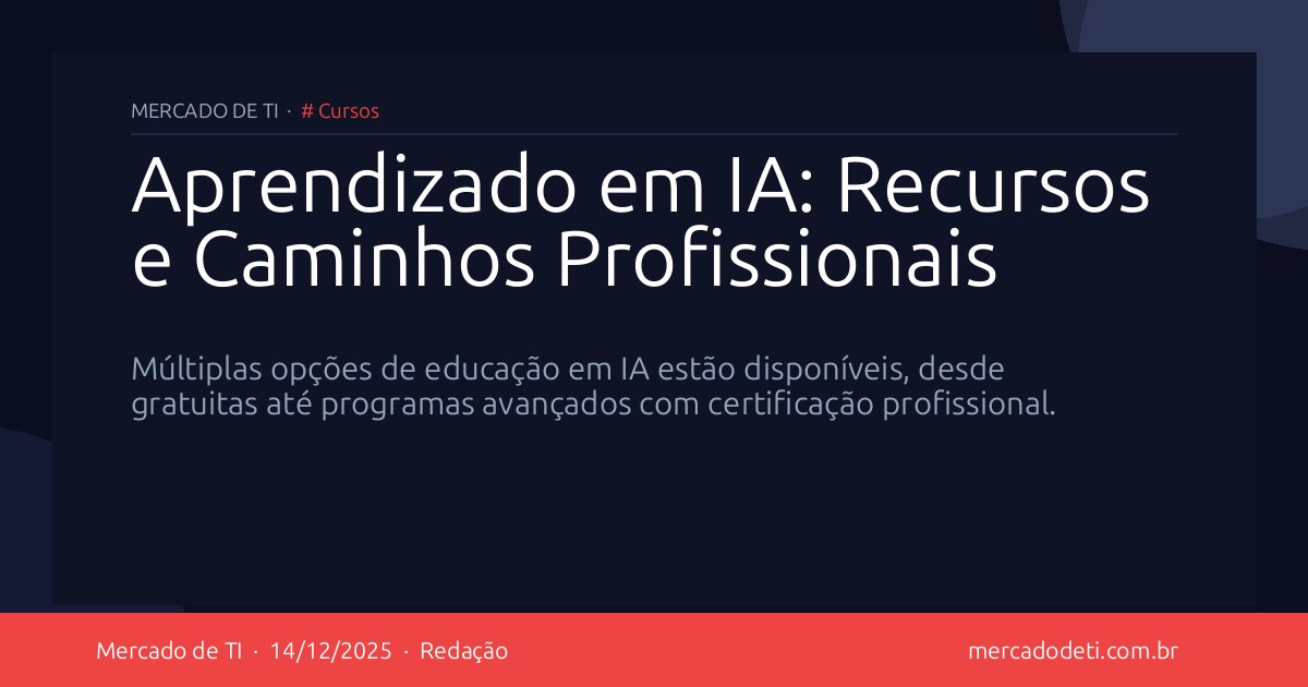 Aprendizado em IA: Recursos e Caminhos Profissionais