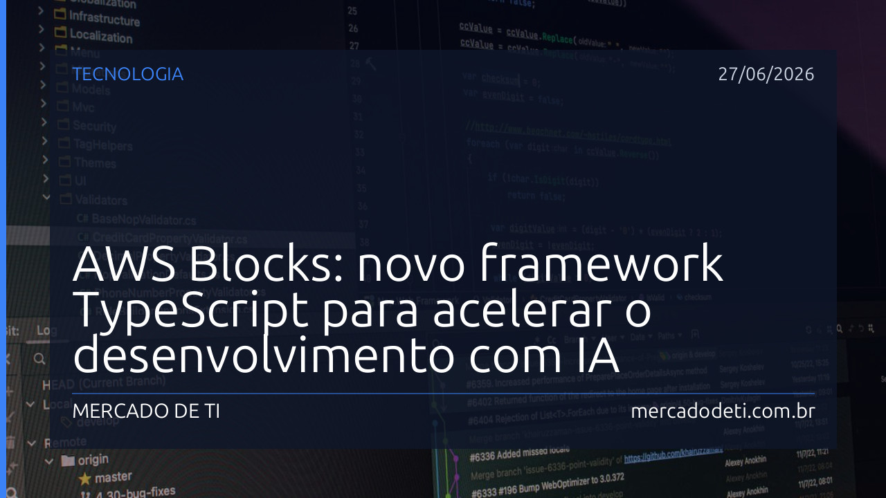 AWS Blocks: novo framework TypeScript para acelerar o desenvolvimento com IA