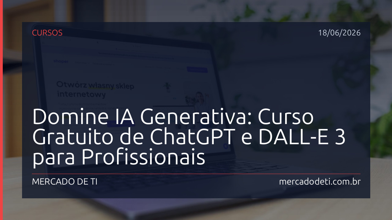 Domine IA Generativa: Curso Gratuito de ChatGPT e DALL-E 3 para Profissionais