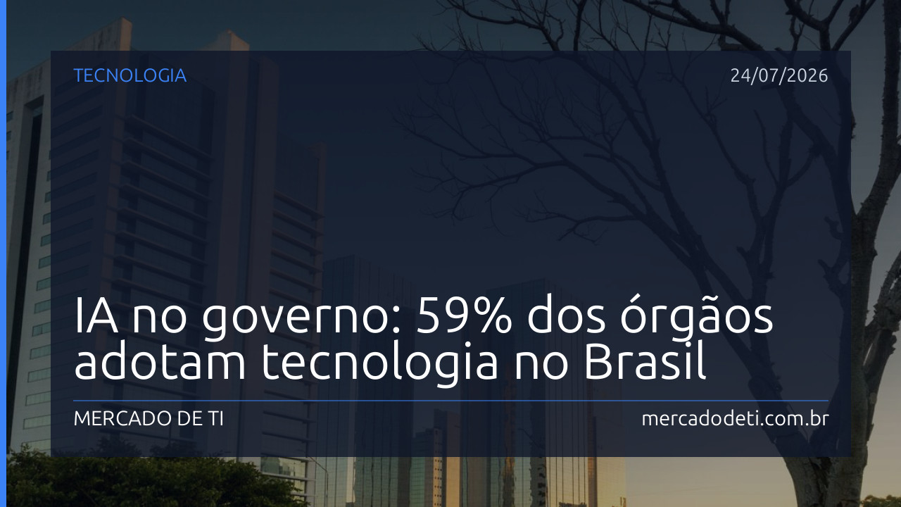 IA no governo: 59% dos órgãos adotam tecnologia no Brasil