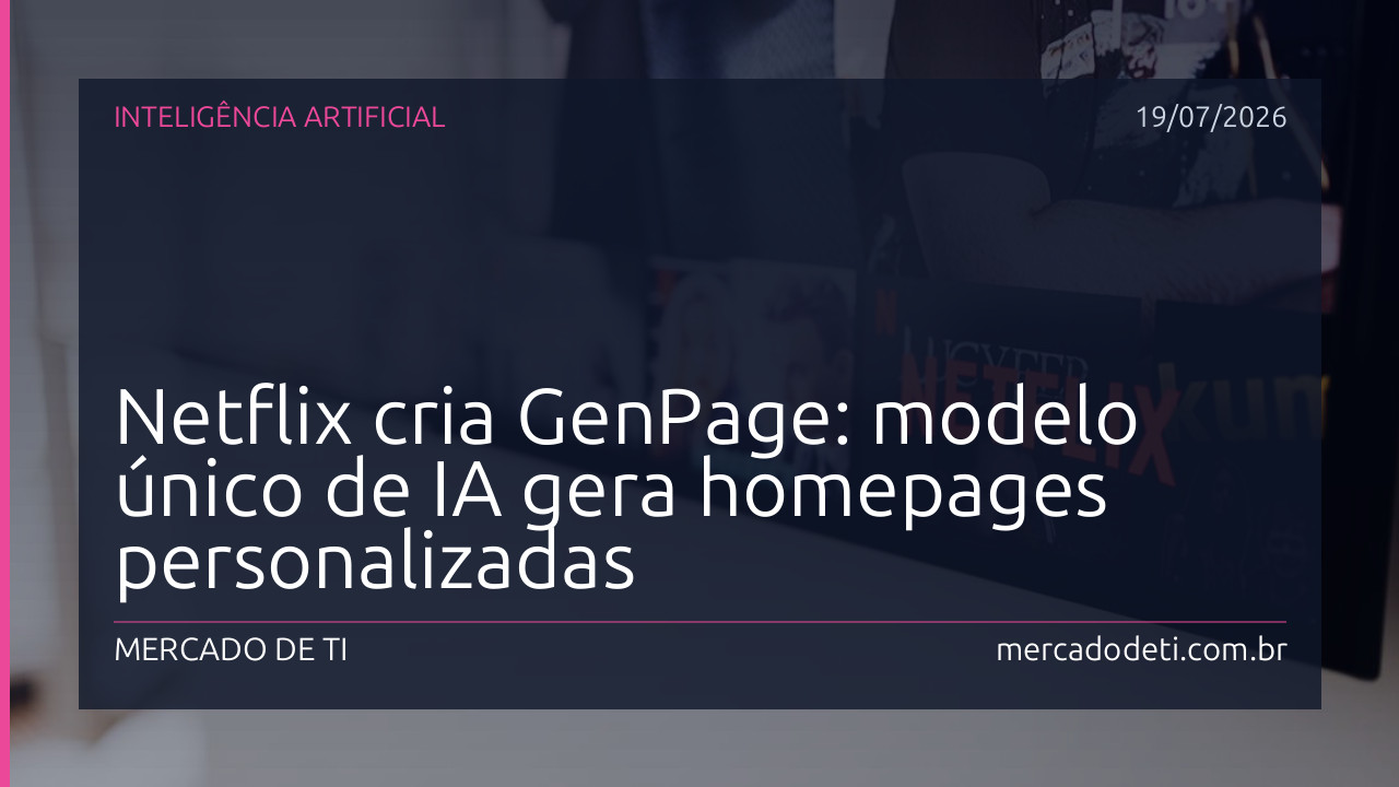 Netflix cria GenPage: modelo único de IA gera homepages personalizadas