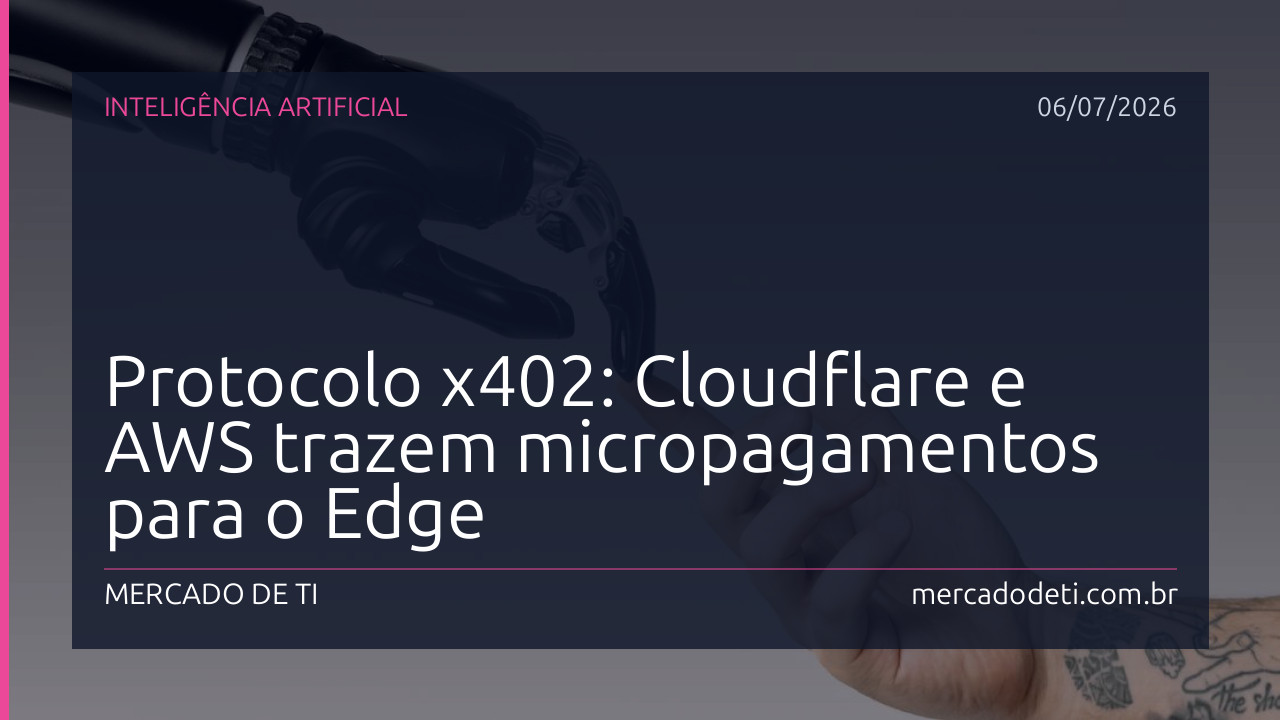 Protocolo x402: Cloudflare e AWS trazem micropagamentos para o Edge