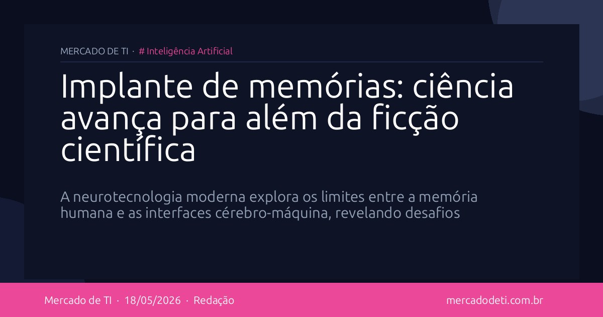 Ilustração técnica representando conexões neurais e interface digital cerebral.