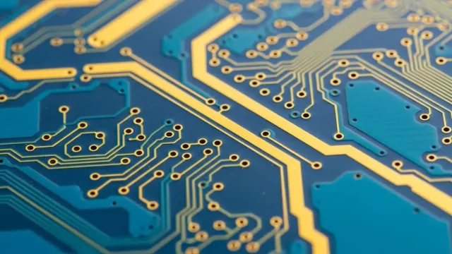 Representação artística de chip semicondutor de silício