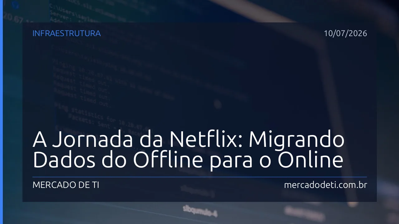 Diagrama conceitual da arquitetura de migração de dados da Netflix