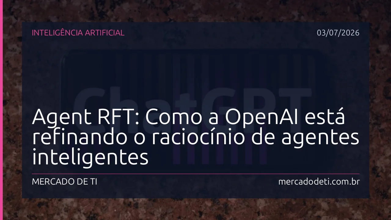 Interface conceitual mostrando fluxo de trabalho de agentes de IA e aprendizado por reforço