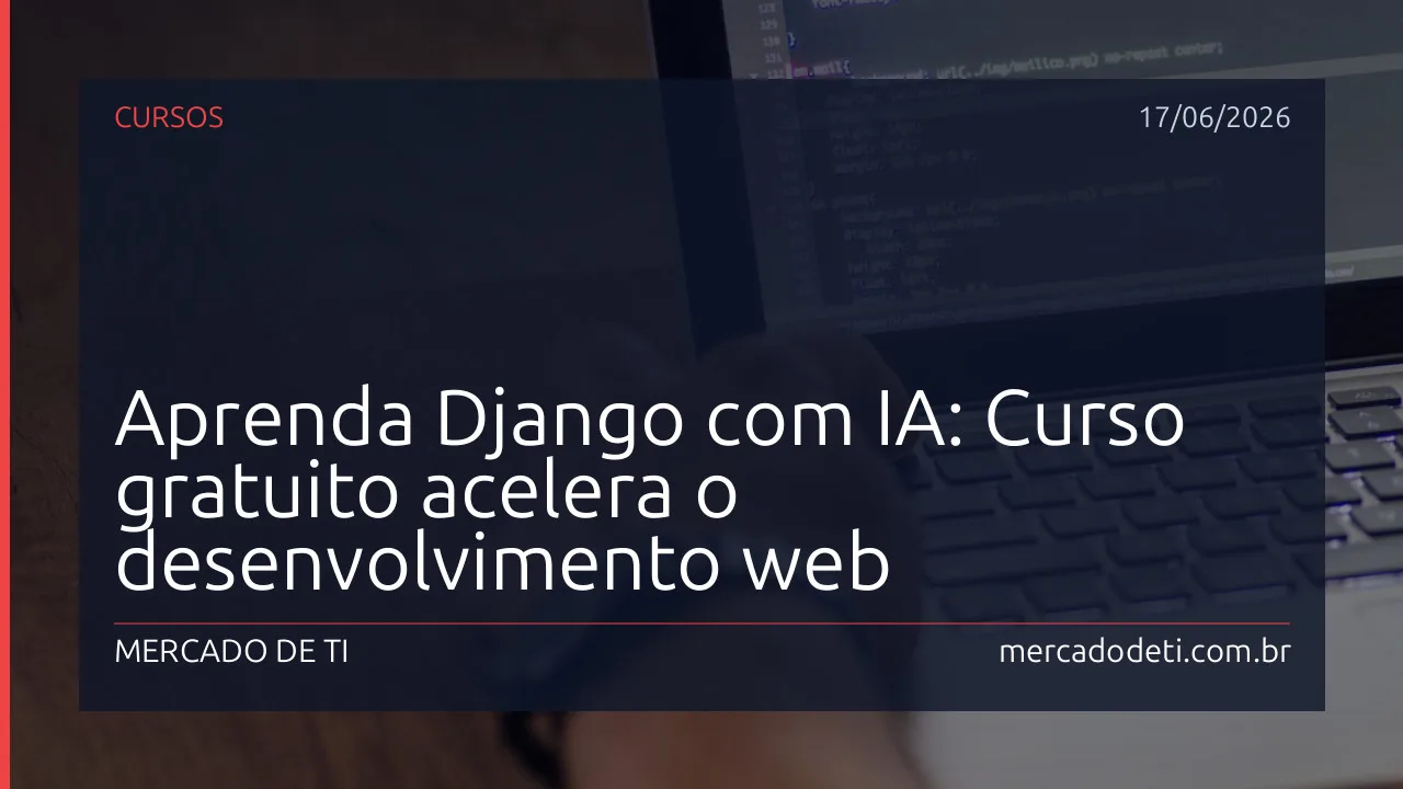 Desenvolvedor utilizando Django com auxílio de IA no computador