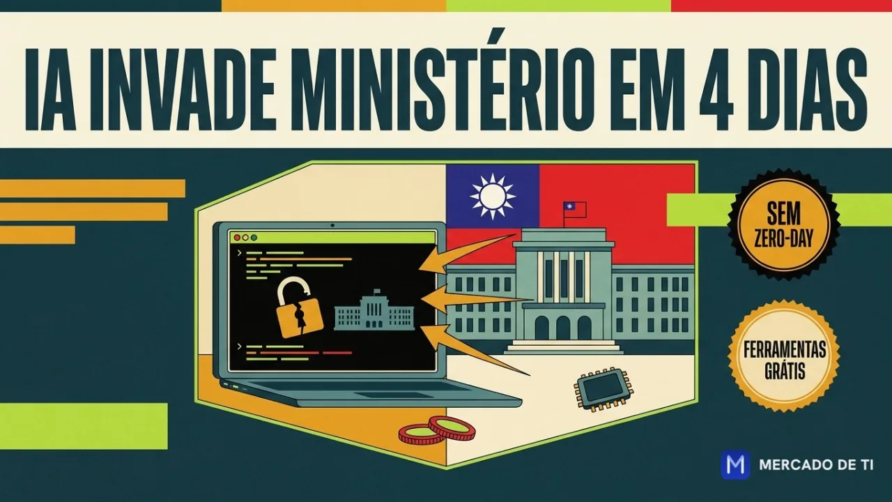 Ataque com agentes de IA atingiu ministério de taiwan em 4 dias e expõe falha das defesas atuais