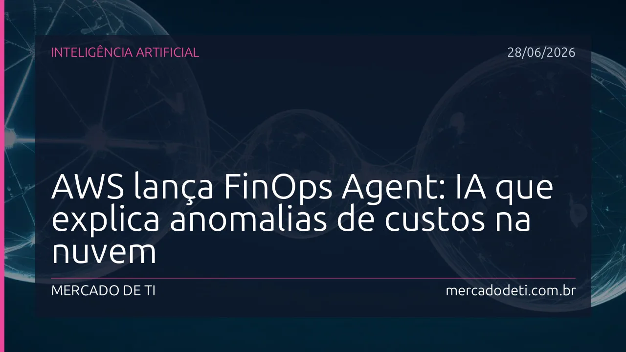 Interface do console AWS mostrando painel de controle de custos e IA