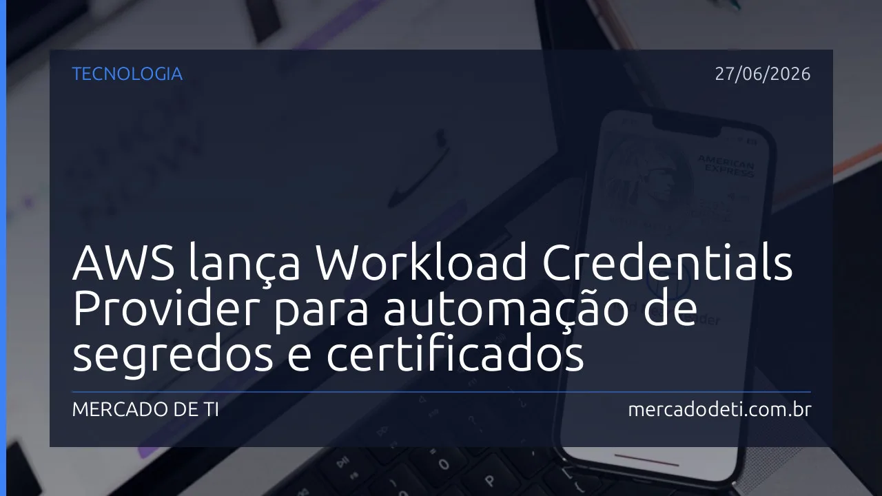 Painel de controle da AWS com ícones de certificados e segredos em nuvem