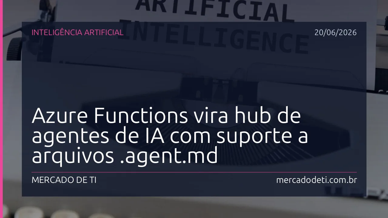 Interface de código do Azure Functions exibindo a nova estrutura de agentes em formato Markdown
