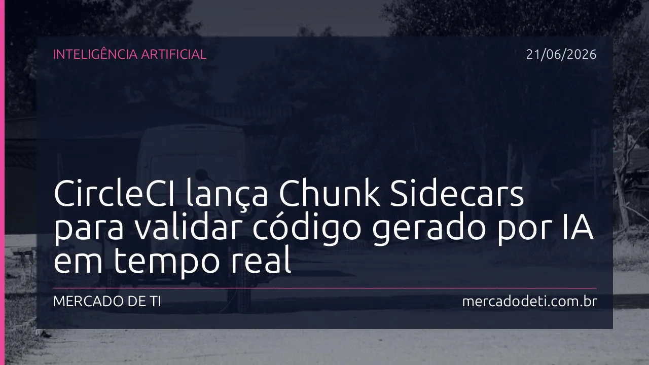 Diagrama de fluxo mostrando integração contínua e validação de código por IA usando ambientes isolados do Chunk Sidecars