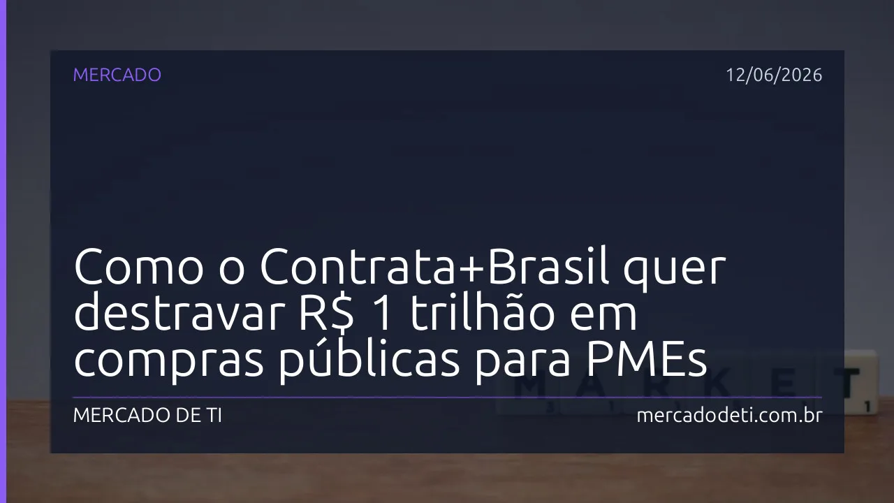 Como o Contrata+Brasil quer destravar R$ 1 trilhão em compras públicas para PMEs