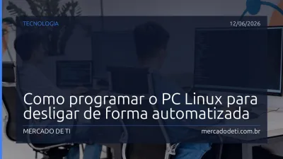Terminal Linux aberto exibindo a sintaxe do comando shutdown para programar o desligamento automatico do computador.
