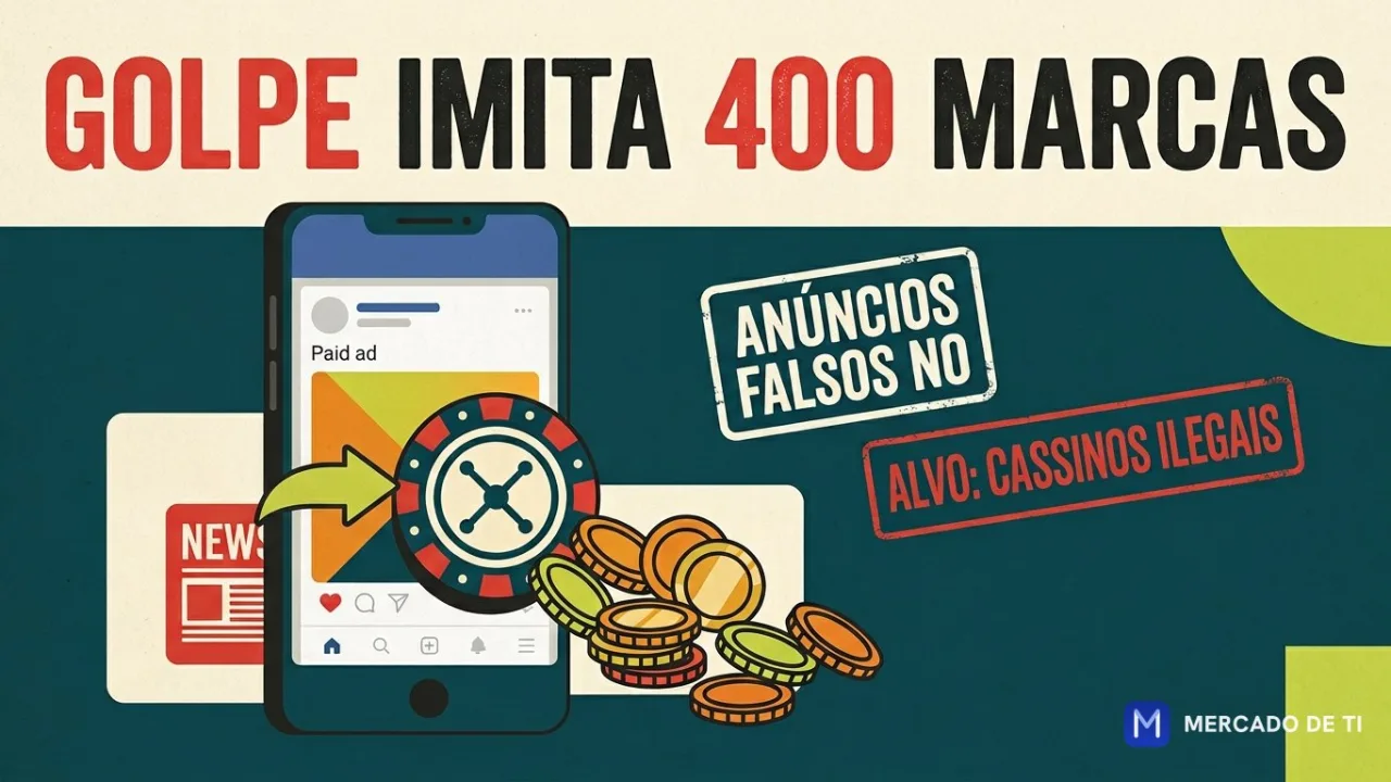 Fraude com PWA: anúncios falsos no Facebook imitam 400 marcas para direcionar vítimas a cassinos ilegais