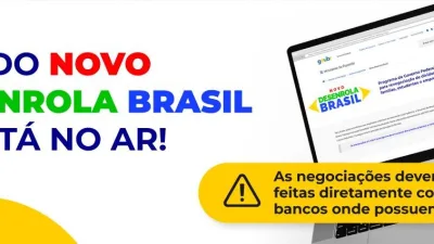 Página oficial do Novo Desenrola Brasil e alerta de golpe digital