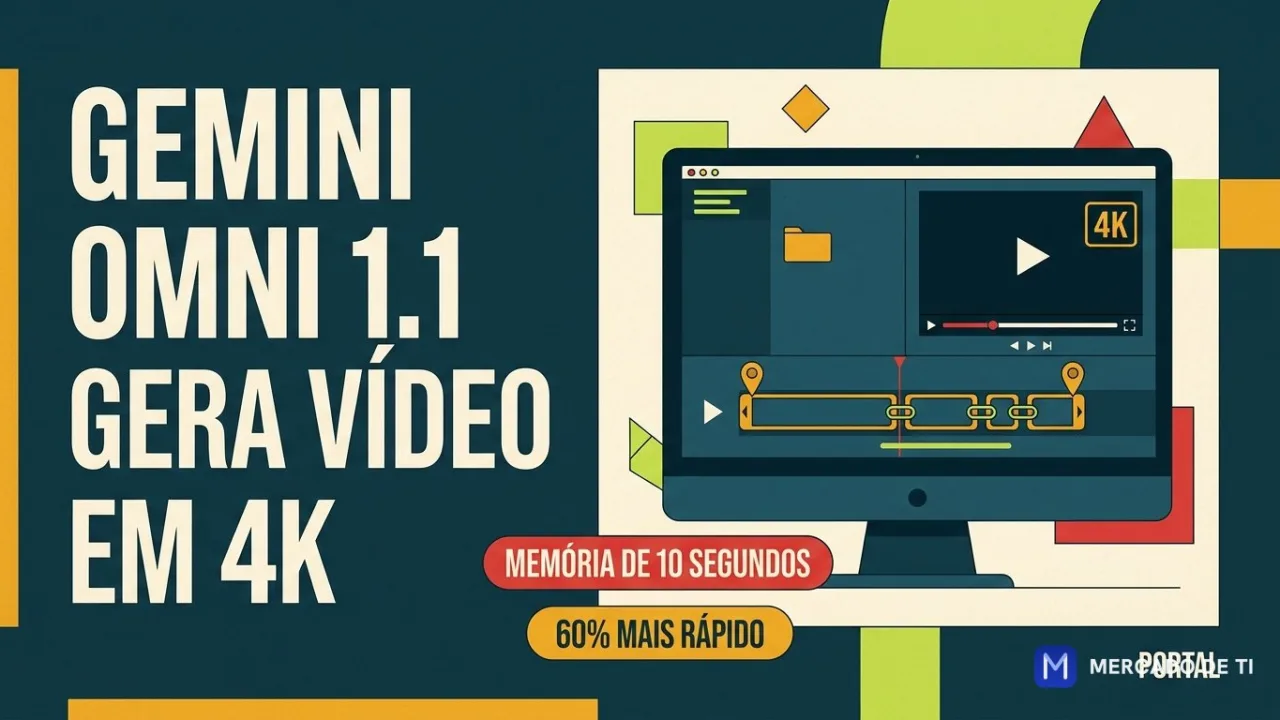 Google Gemini Omni 1.1 flash: vídeos de IA ganham memória de 10 segundos, fotogramas definidos e 4k