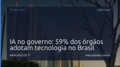 IA no governo: 59% dos órgãos adotam tecnologia no Brasil
