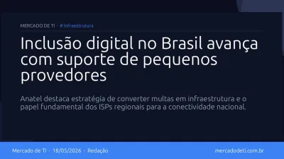 Conselheiro da Anatel em painel sobre inclusão digital e expansão de rede no Brasil.