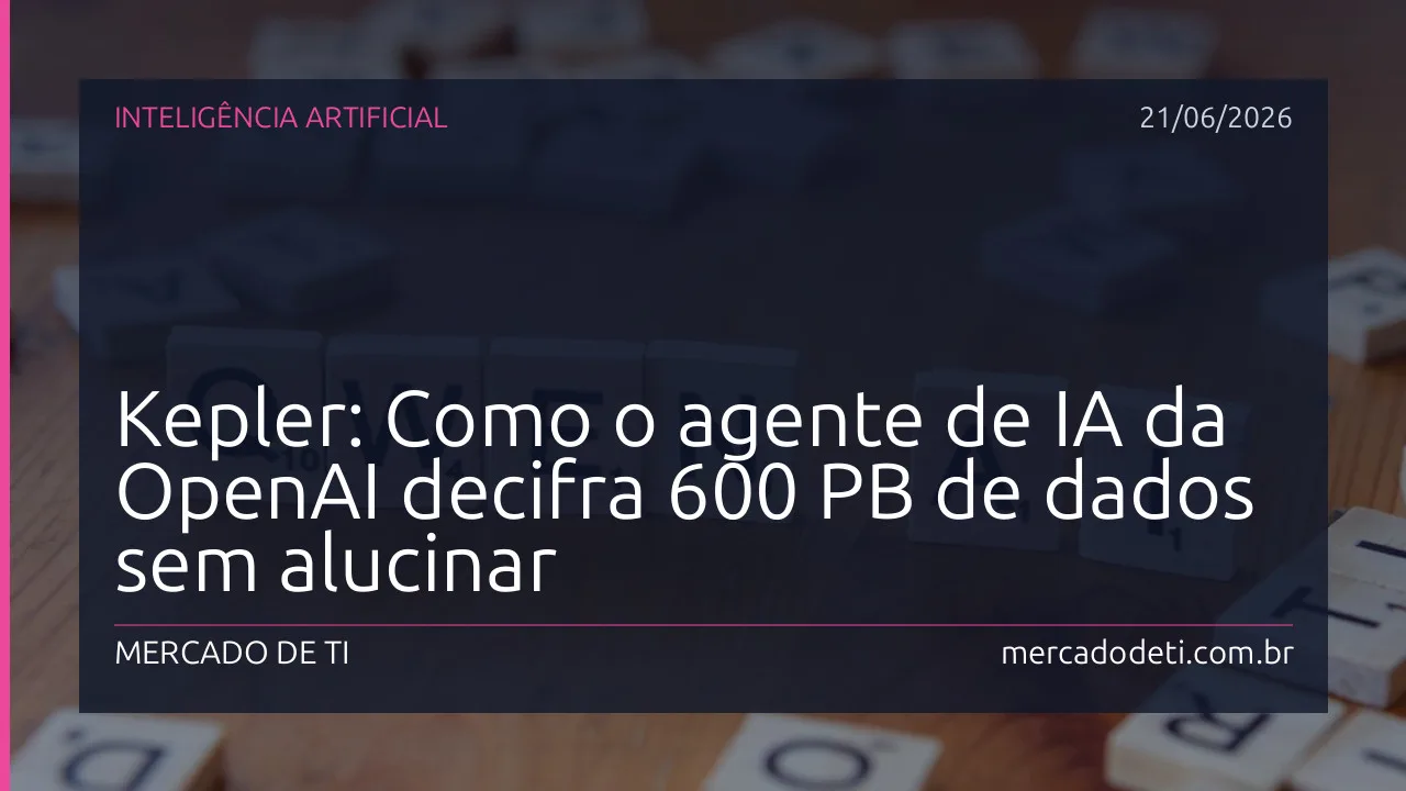 Esquema conceitual do agente de IA Kepler conectando fontes de dados complexas usando MCP em escala corporativa.