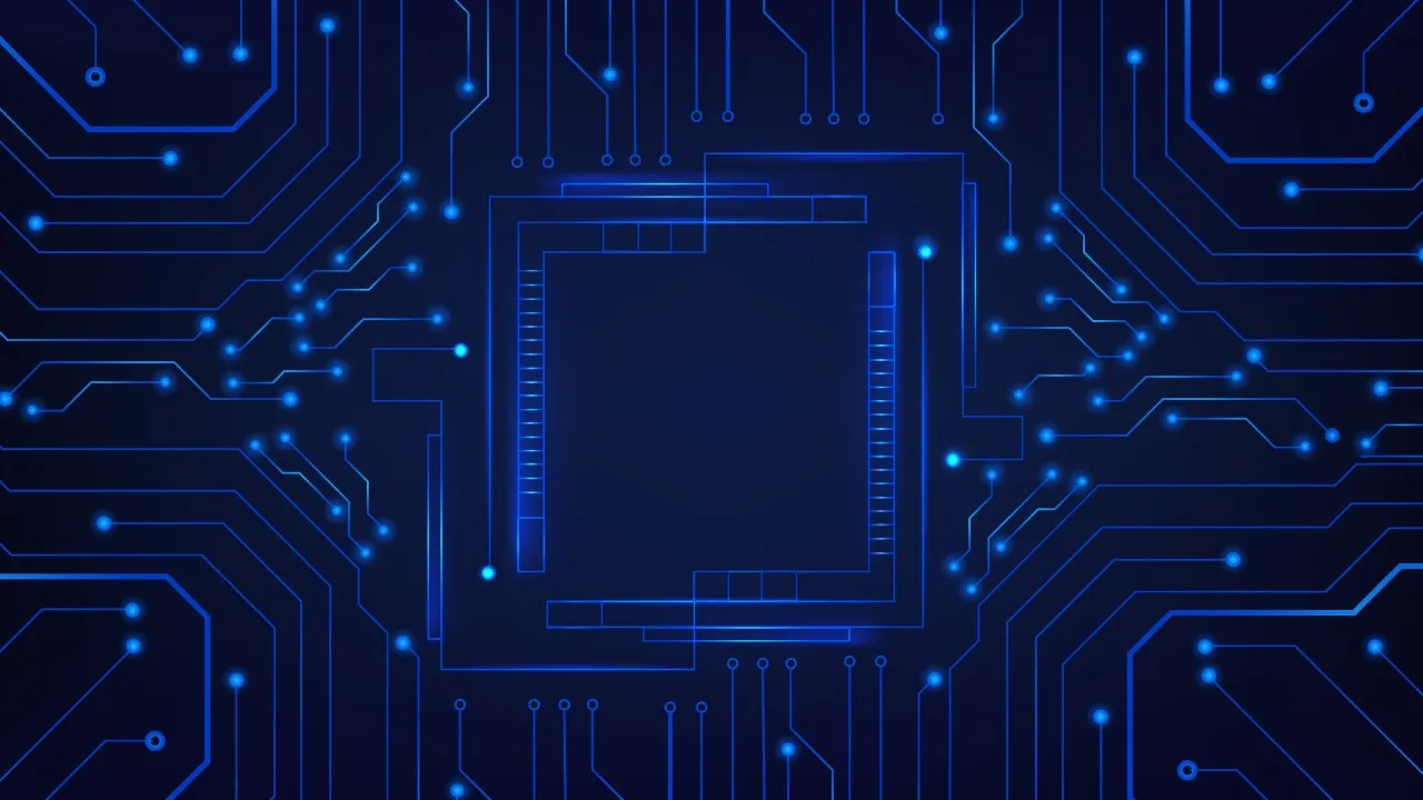 Imagem de microchip usado em processos de inteligência artificial em computação de alto desempenho.