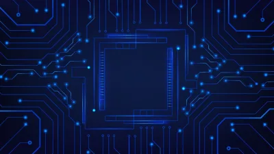 Imagem de microchip usado em processos de inteligência artificial em computação de alto desempenho.