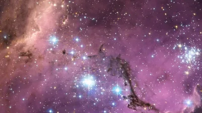 Representação artística da expansão do universo no espaço profundo