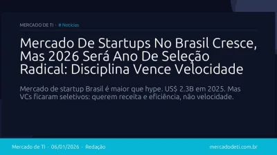 Mercado De Startups No Brasil Cresce, Mas 2026 Será Ano De Seleção Radical: Disciplina Vence Velocidade