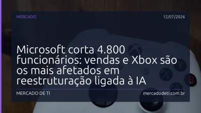 Microsoft corta 4.800 funcionários: vendas e Xbox são os mais afetados em reestruturação ligada à IA