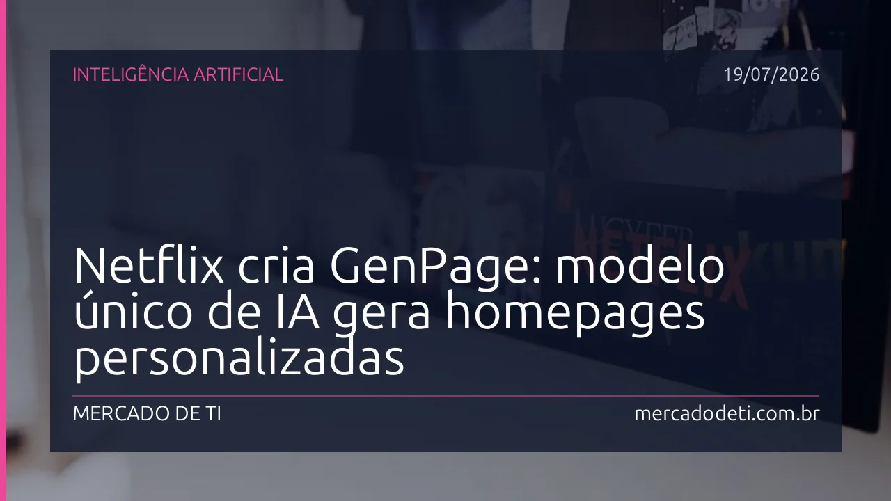 Diagrama conceitual do GenPage da Netflix substituindo pipeline multi-etapas por modelo único