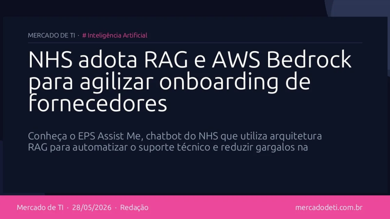 Diagrama conceitual de arquitetura RAG utilizando AWS Bedrock para suporte técnico