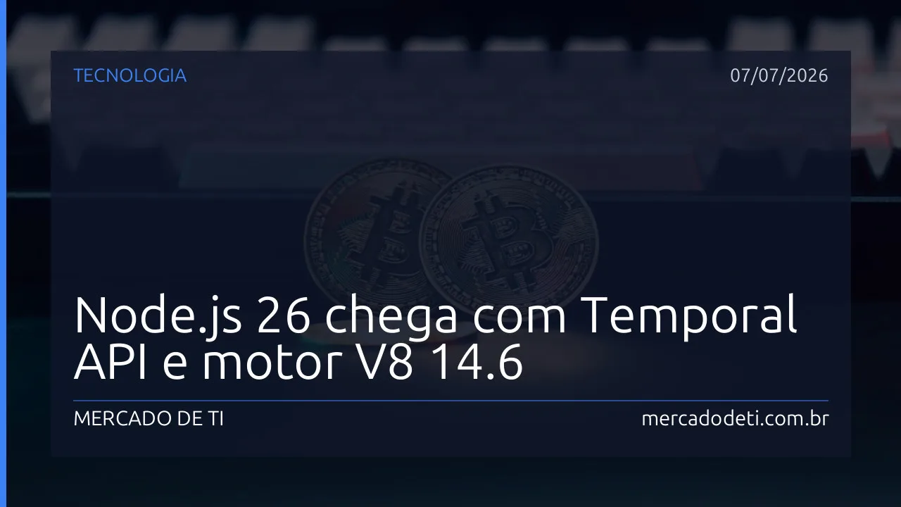 Logo do Node.js em um ambiente de desenvolvimento