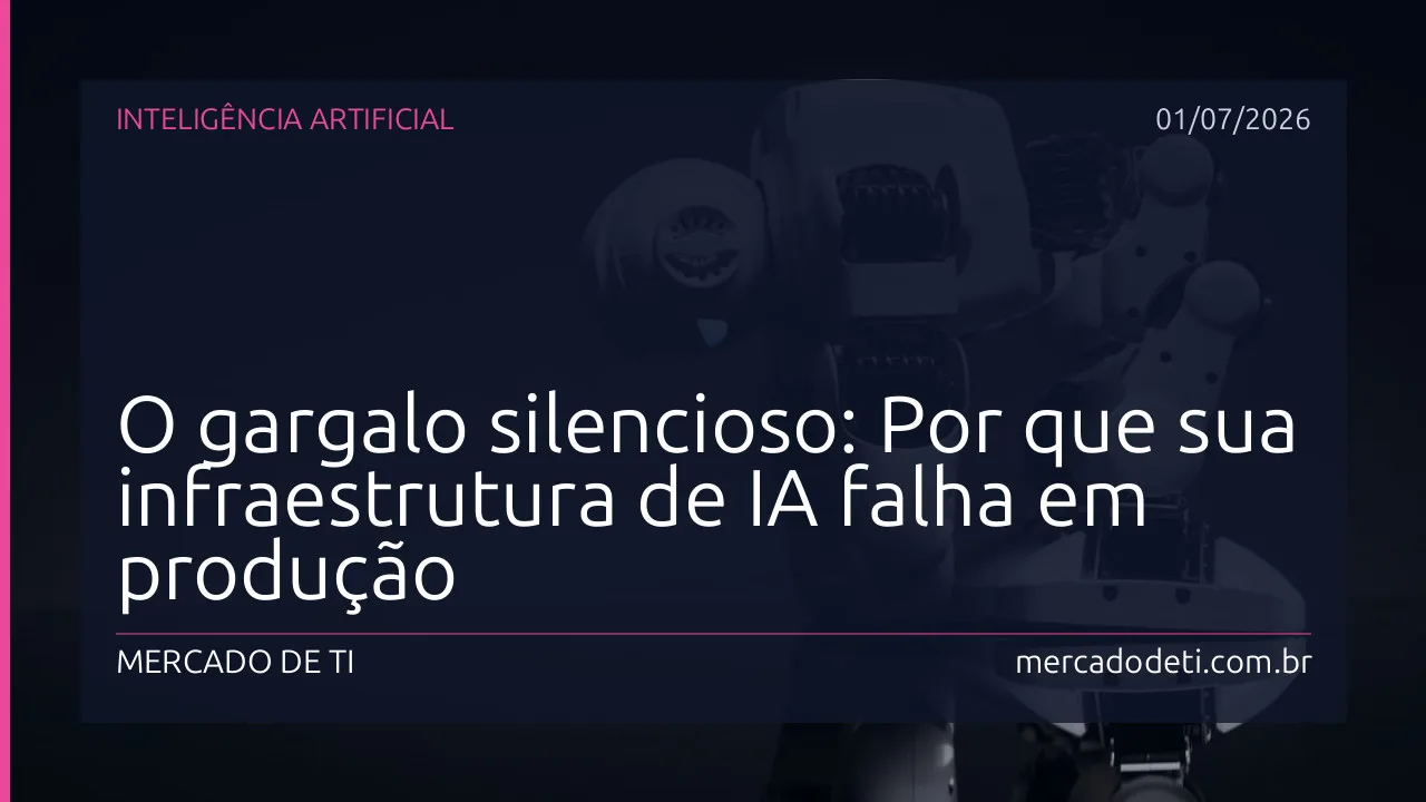 Infraestrutura de servidores em um data center moderno focada em processamento de Inteligência Artificial