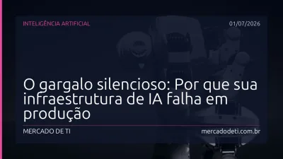 Infraestrutura de servidores em um data center moderno focada em processamento de Inteligência Artificial
