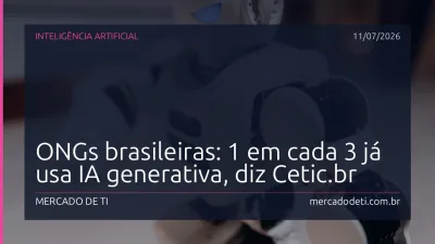 ONGs brasileiras: 1 em cada 3 já usa IA generativa, diz Cetic.br