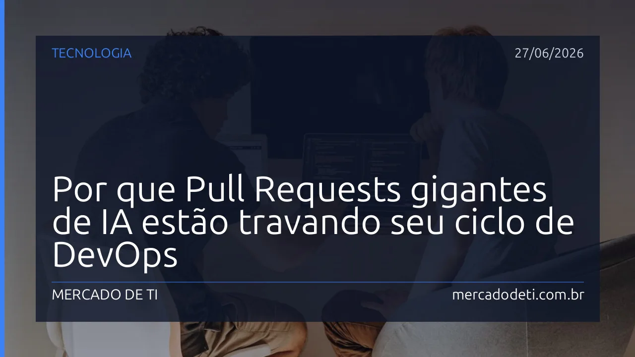 Tela de terminal mostrando automação de CI/CD integrada com IA