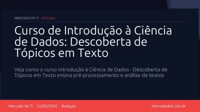 Curso de Introdução à Ciência de Dados: Descoberta de Tópicos em Texto