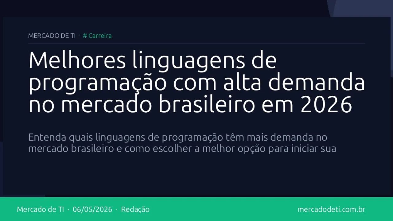 Melhores linguagens de programação com alta demanda no mercado brasileiro em 2026