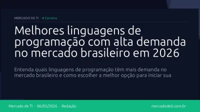 Melhores linguagens de programação com alta demanda no mercado brasileiro em 2026