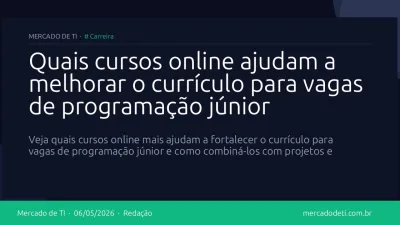 Quais cursos online ajudam a melhorar o currículo para vagas de programação júnior