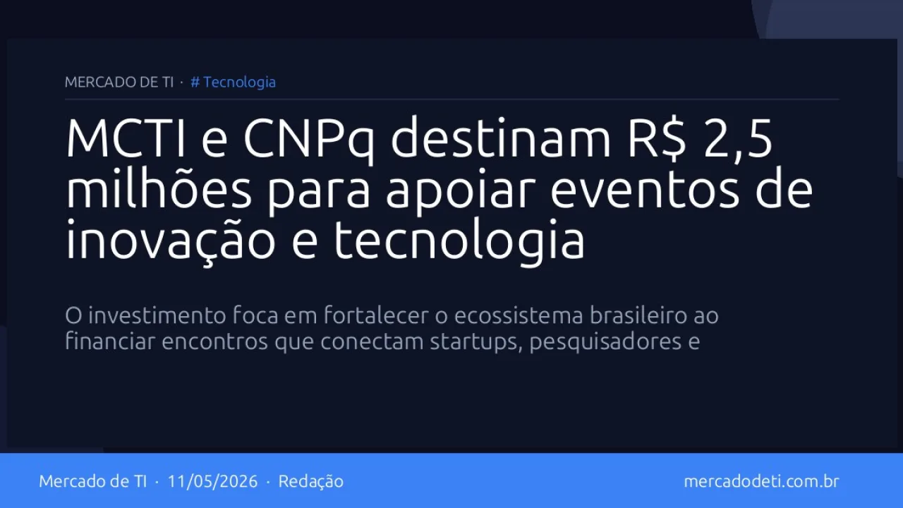 Evento de lançamento da Chamada Pública na sede do MCTI em Brasília