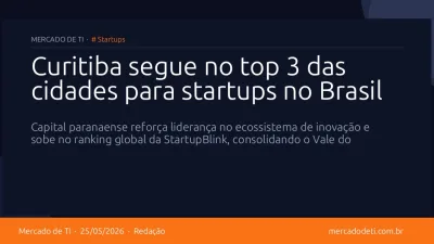 Curitiba segue no top 3 das cidades para startups no Brasil