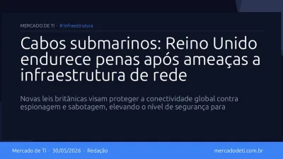 Cabos submarinos: Reino Unido endurece penas após ameaças a infraestrutura de rede