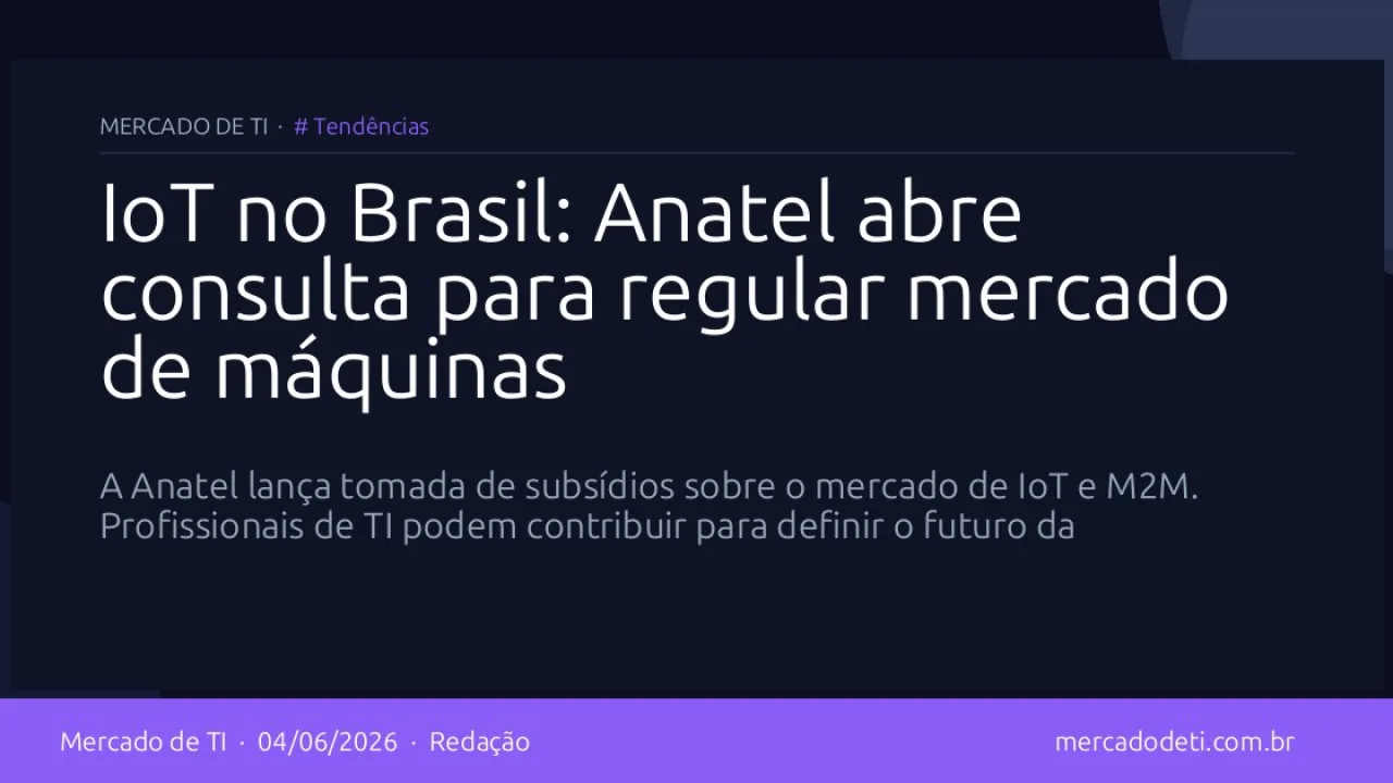Dispositivos conectados em rede representando o mercado de IoT