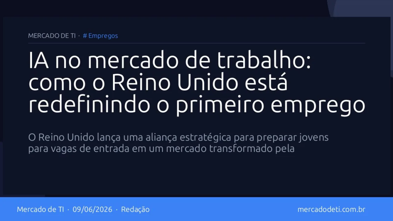 Jovens profissionais em treinamento de inteligência artificial em ambiente de escritório moderno.