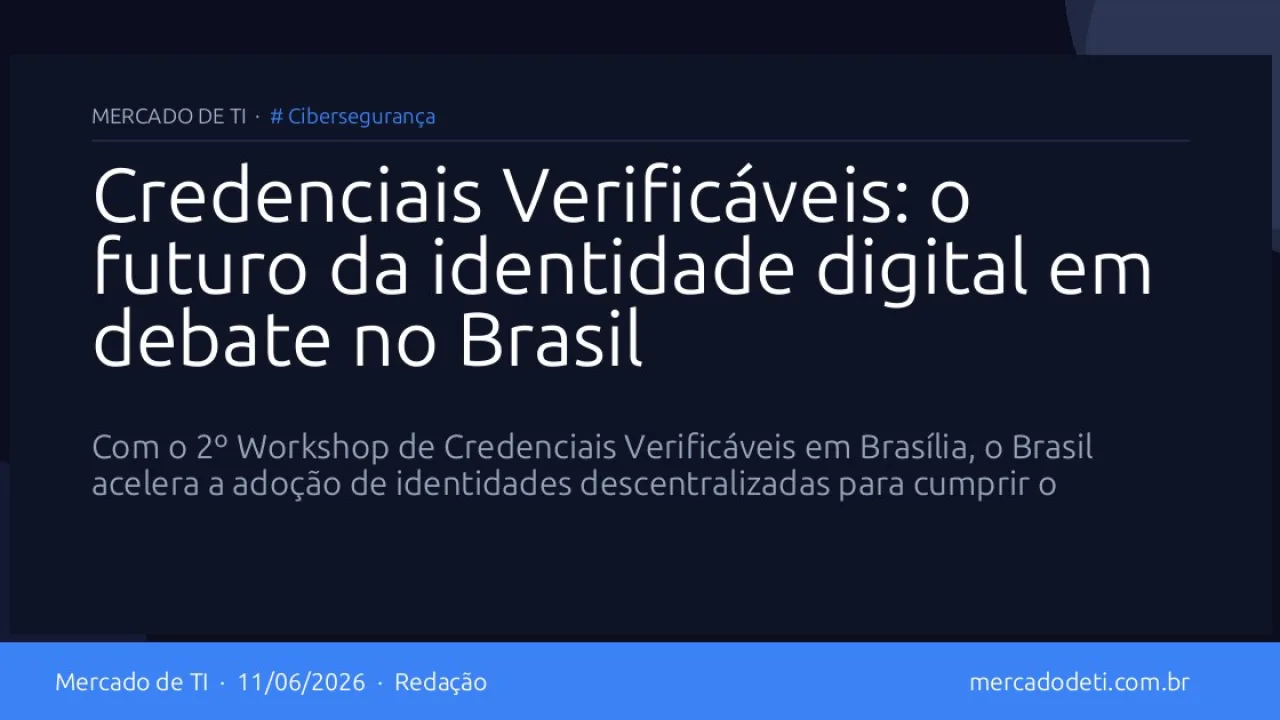 Infográfico abstrato representando identidade digital segura e criptografia descentralizada