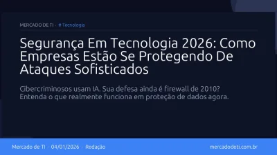 Segurança Em Tecnologia 2026: Como Empresas Estão Se Protegendo De Ataques Sofisticados