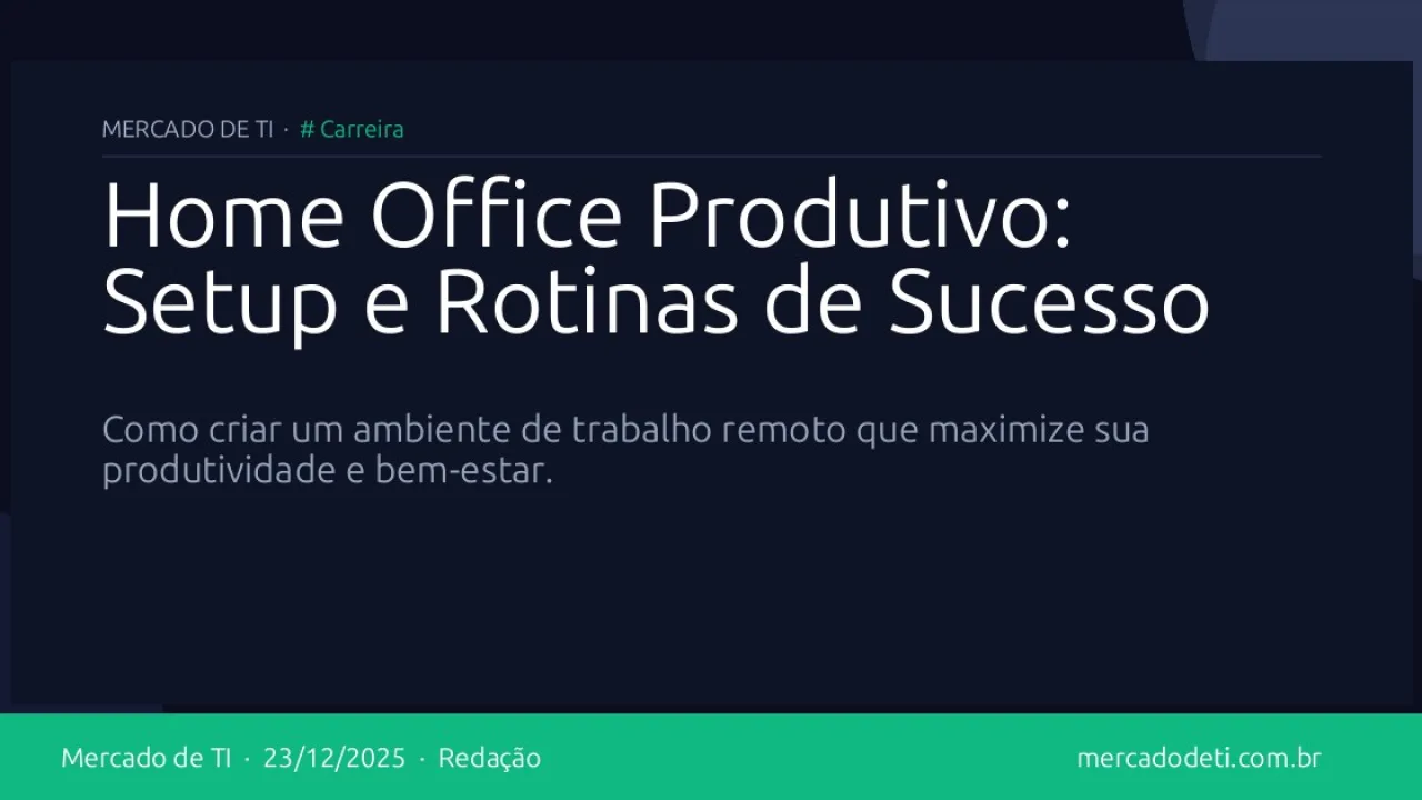 Home Office Produtivo: Setup e Rotinas de Sucesso